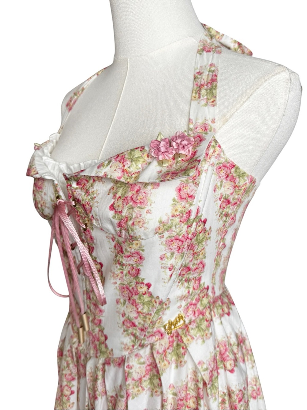 LaceMade Tuscany Rose Corset Dress Large US: 6 - Picture 8 of 16